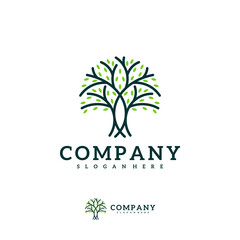 Obraz premium Tree logo vector template, Creative Tree logo design concepts
