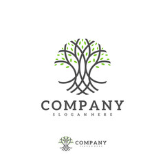 Tree logo vector template, Creative Tree logo design concepts