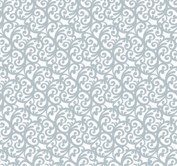 Fototapeta na wymiar Seamless pattern with swirls on a white background, vector.