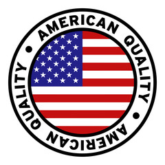 Round American Quality United States Flag Clipart