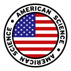 Round American Science United States Flag Clipart