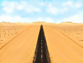road in a desert