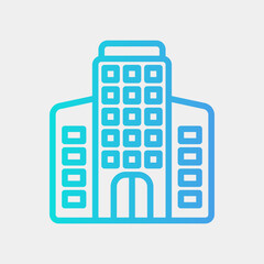 Office building icon in gradient style , use for website mobile app presentation