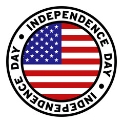 Round Independence Day United States Flag Clipart