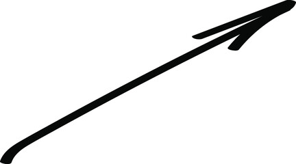 Arrow. Black and white. Vector clipart