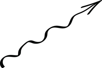 Arrow. Black and white. Vector clipart