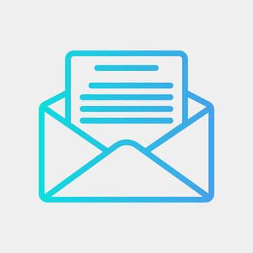 Email icon in gradient style, use for website mobile app presentation