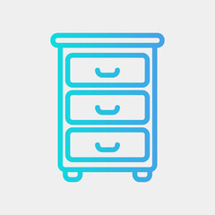 Cabinet icon in gradient style, use for website mobile app presentation