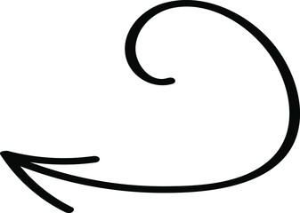 Arrow. Black and white. Vector clipart