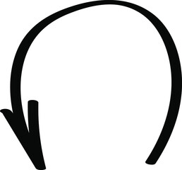 Arrow. Black and white. Vector clipart