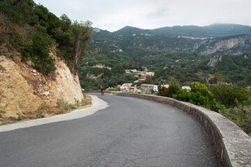 Mountain road in Greece.