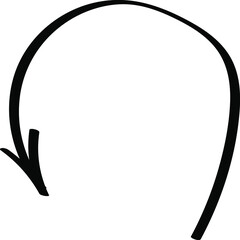 Arrow. Black and white. Vector clipart