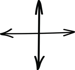 Arrow. Black and white. Vector clipart