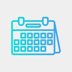 Calendar icon in gradient style, use for website mobile app presentation