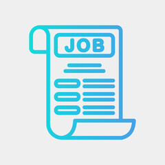Job offer icon in gradient style, use for website mobile app presentation