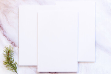 blank vertical white sheets business design template