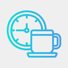 Break time icon in gradient style, use for website mobile app presentation