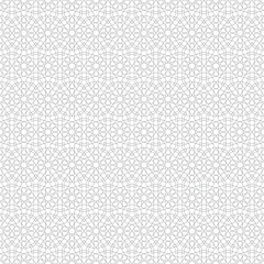 Seamless geometric ornament based on traditional islamic art. Black and white.
