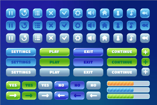 Casual Games White Transparent, Cute Game Buttons And Game Elements For 2d  Casual Game Or Websites Or Applications, Game, Button, Game Ui PNG Image  For Free Download