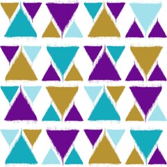 Fototapeta premium Seamless ethnic pattern with triangular shapes.