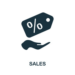 Sales flat icon. Colored element sign from marketing collection. Flat Sales icon sign for web design, infographics and more.