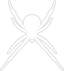 Spider Silhouette. Isolated Vector Animal Template for Logo Company, Icon, Symbol etc 