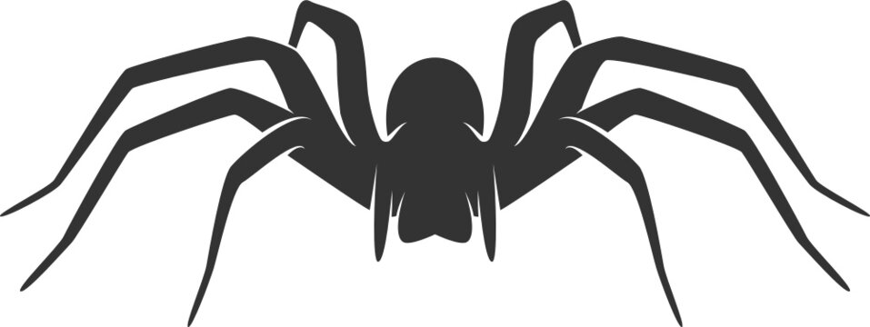 Spider Silhouette. Isolated Vector Animal Template for Logo Company, Icon, Symbol etc 