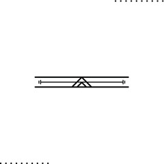  art deco divider, vector isolated icon on white