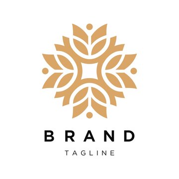 Premium Ornament Flower Logo design.