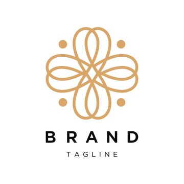 Premium Ornament Flower Logo design.
