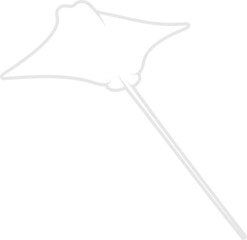 Stingray Silhouette. Isolated Vector Animal Template for Logo Company, Icon, Symbol etc 