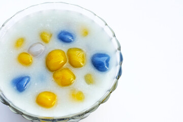Rice dumplings in coconut milk