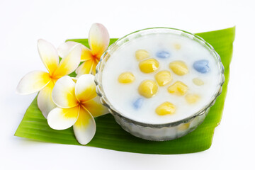 Rice dumplings in coconut milk