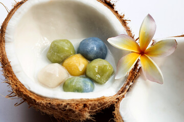Coconut dumplings in sweet coconut Milk