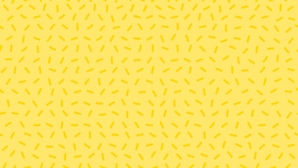 ランダムに配置した手描きの線 - シンプルでおしゃれな黄色の背景素材