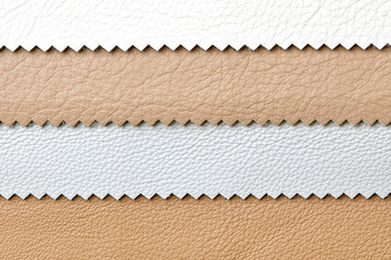 close up leather fabric catalog for interior uphostery works in light grey ,brown and beige tone color