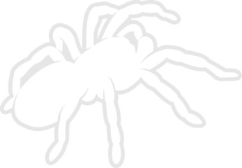 Tarantula Silhouette. Isolated Vector Animal Template for Logo Company, Icon, Symbol etc