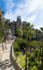 Fototapeta premium Bell tower of the town Castell de Guadalest in the province of Alicante, Spain