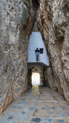 Streets of the town Castell de Guadalest in the province of Alicante, Spain