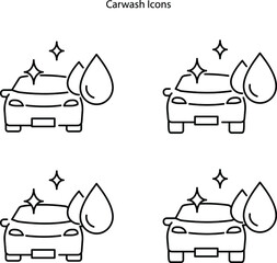Carwash icons isolated on white background. Carwash icon trendy and modern Carwash symbol for logo, web, app, UI. Carwash icon simple sign.