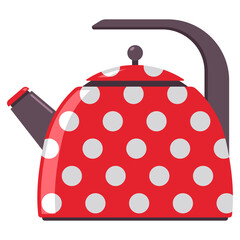 Kettle vector cartoon illustration isolated on a white background.