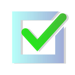 Checkbox or tick icon. Modern check mark design