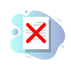 Fototapeta premium Failed online test. Unsatisfactory survey score, internet failure idea.