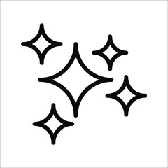 Shine icon, Clean star icon on white background