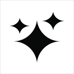 Fototapeta premium Shine icon, Clean star icon on white background