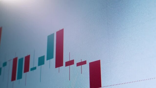 Stock market candlestick chart timelapse