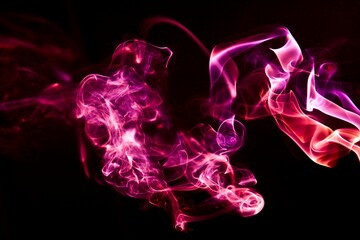 Colorful smoke on black background.