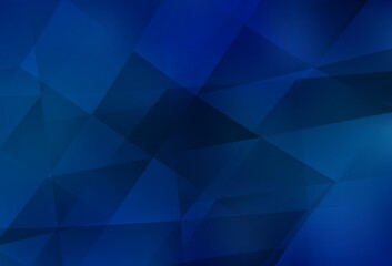 Obraz premium Light BLUE vector triangle mosaic template.