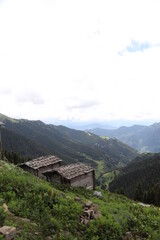abandoned villages in forest area.Turkey