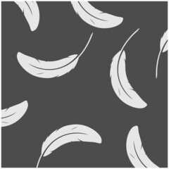 Obraz premium scattered feather background vektor